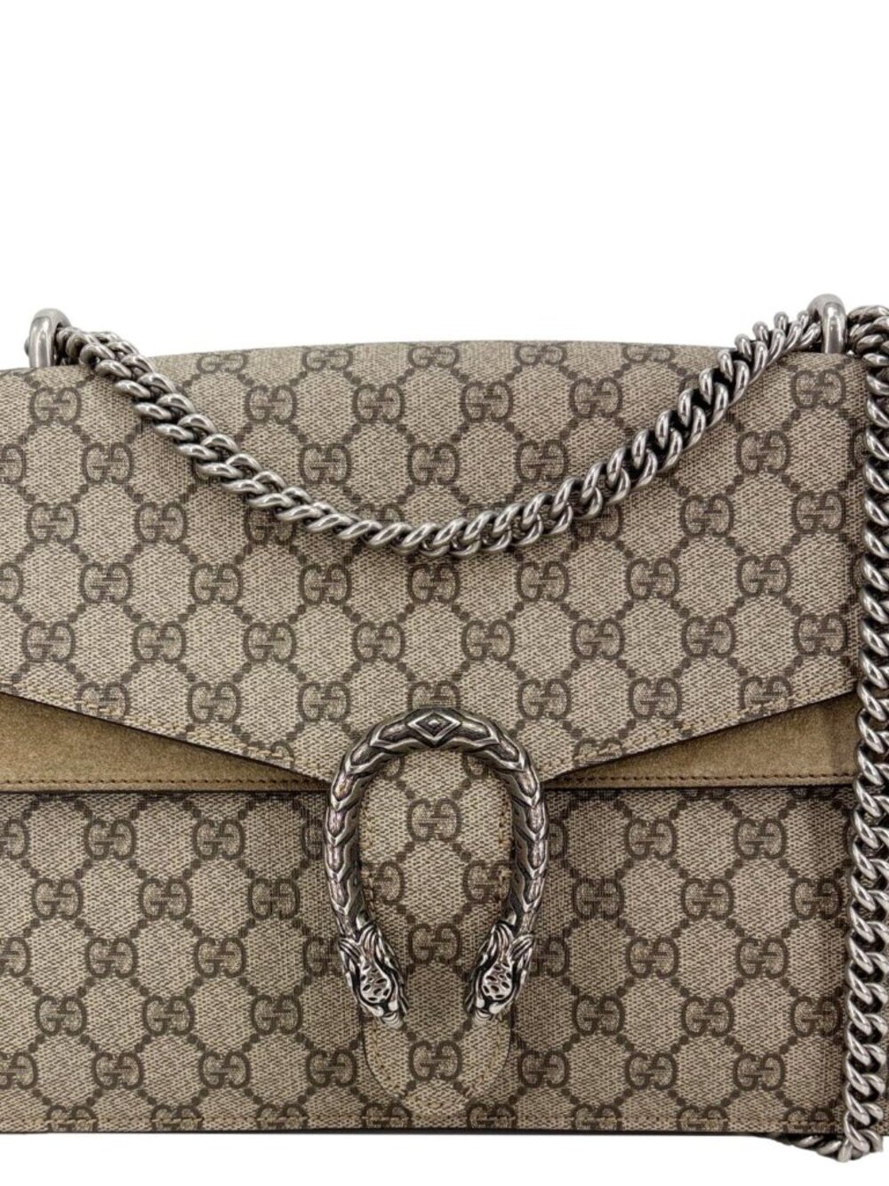 Gucci Dionysus Medium GG Supreme Monogram Shoulder Bag Beige 403348
